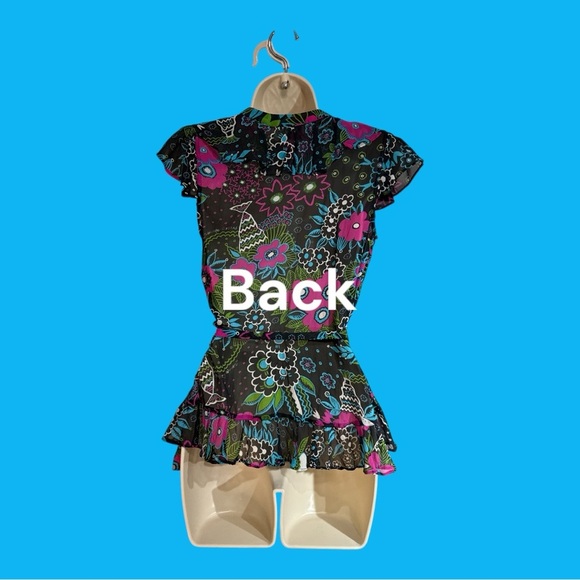 Celia Birtwell for Express 100% Silk Wrap Blouse Size XS - Picture 4 of 7